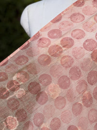 Digital Printed & Embroidered Banarasi Mul Chanderi Fabric