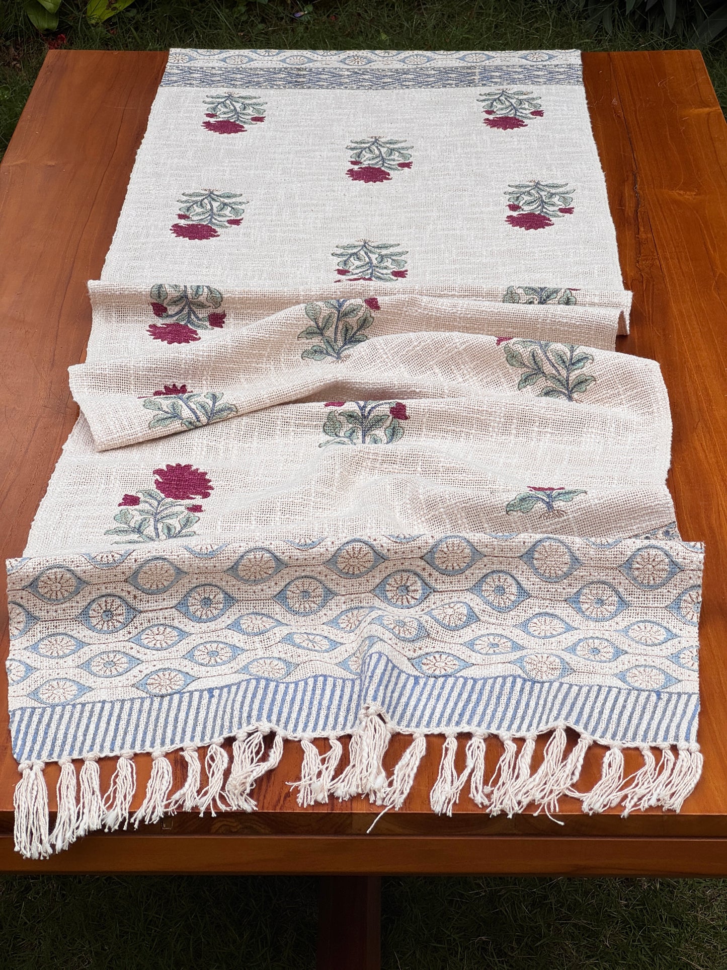 Block Printed Jute Table Runners