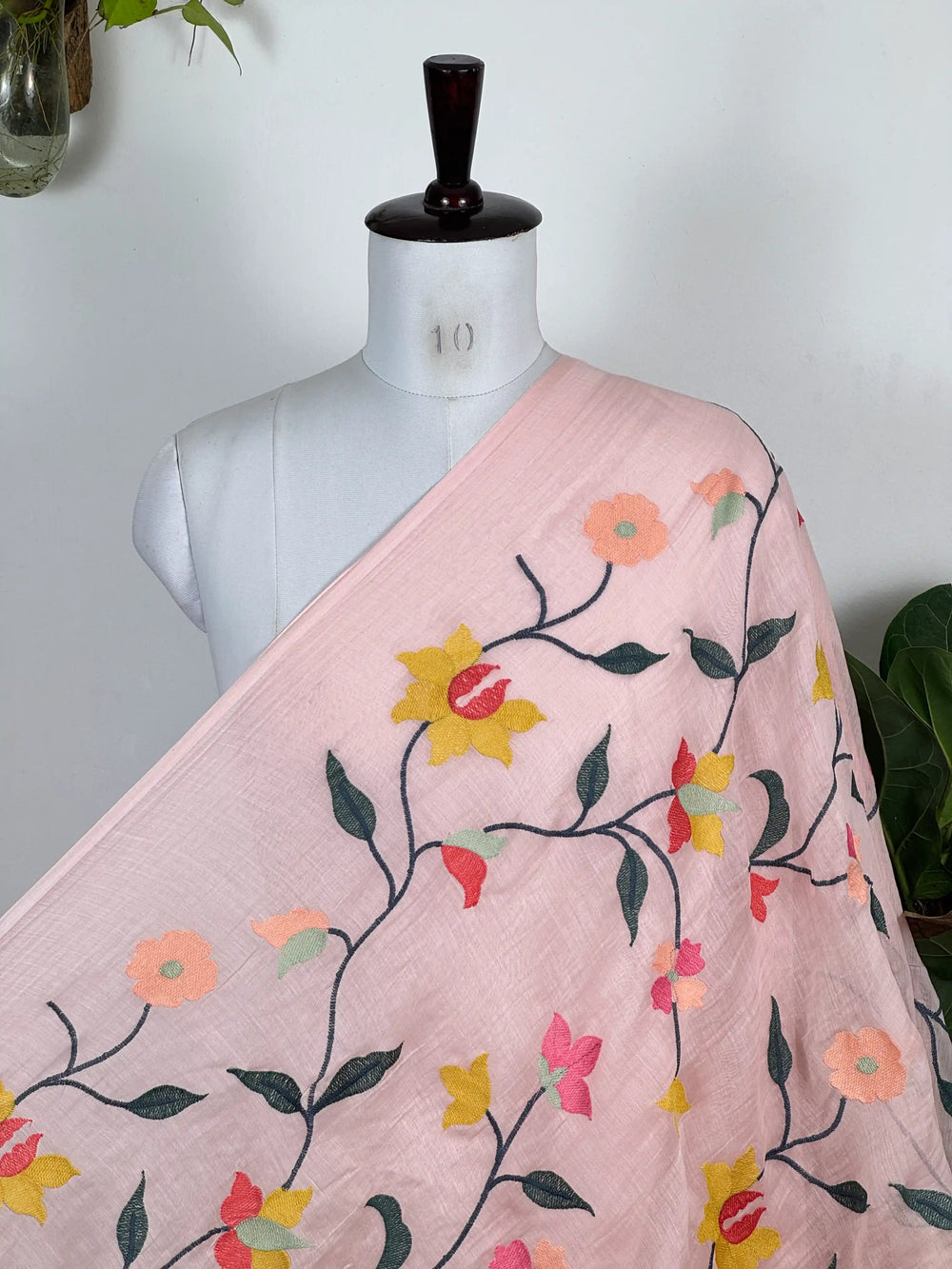 Embroidered 40gm Banarasi Chanderi Fabrics