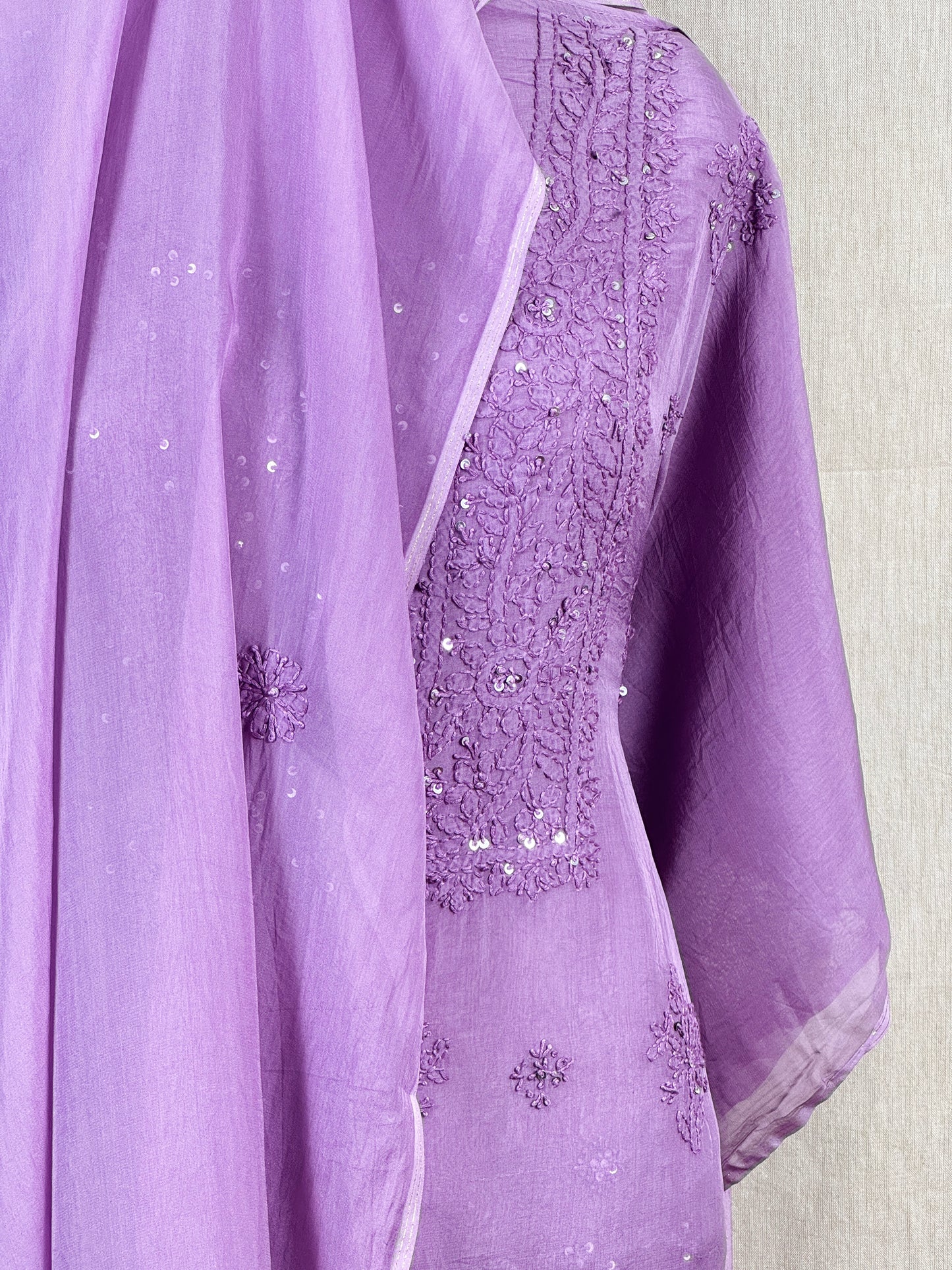 Lucknowi Embroidered Viscose Organza Organza