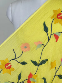 Embroidered 40gm Banarasi Chanderi Fabrics