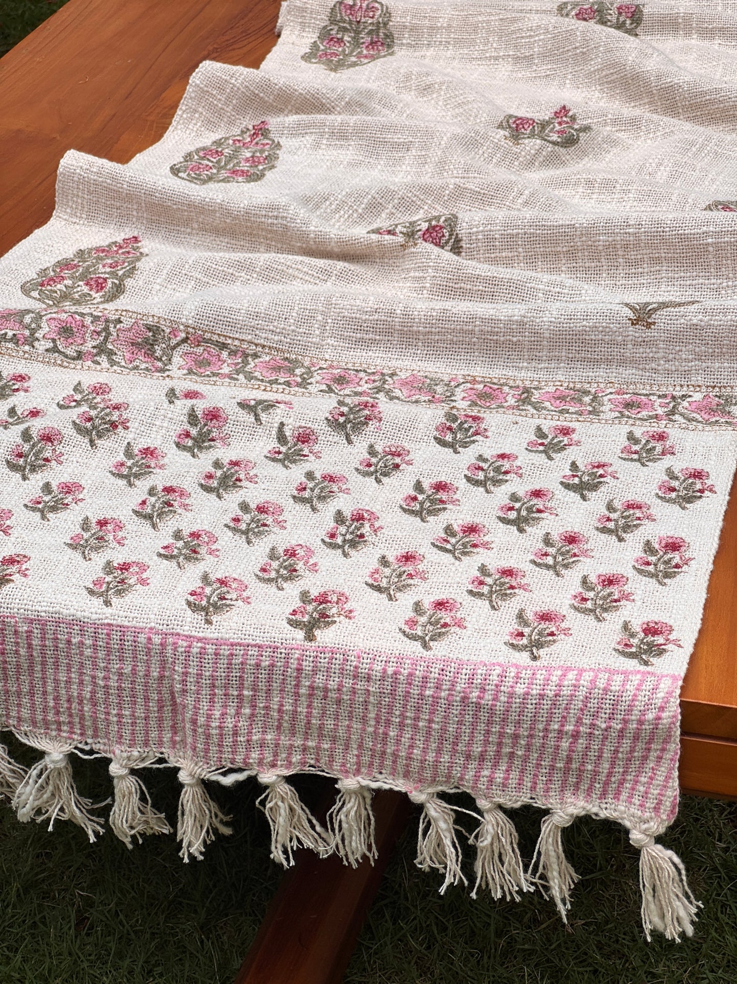 Block Printed Jute Table Runners