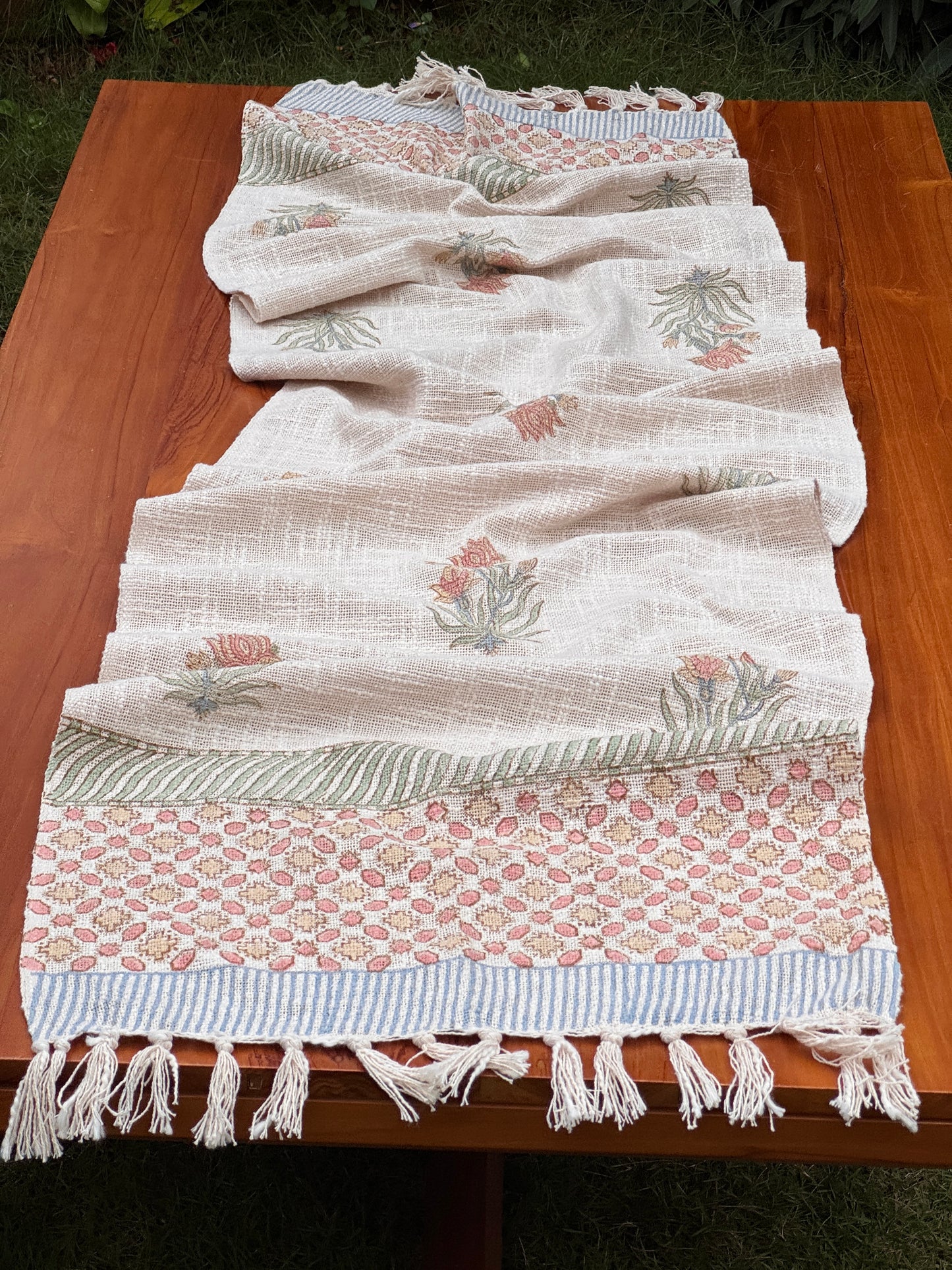 Block Printed Jute Table Runners
