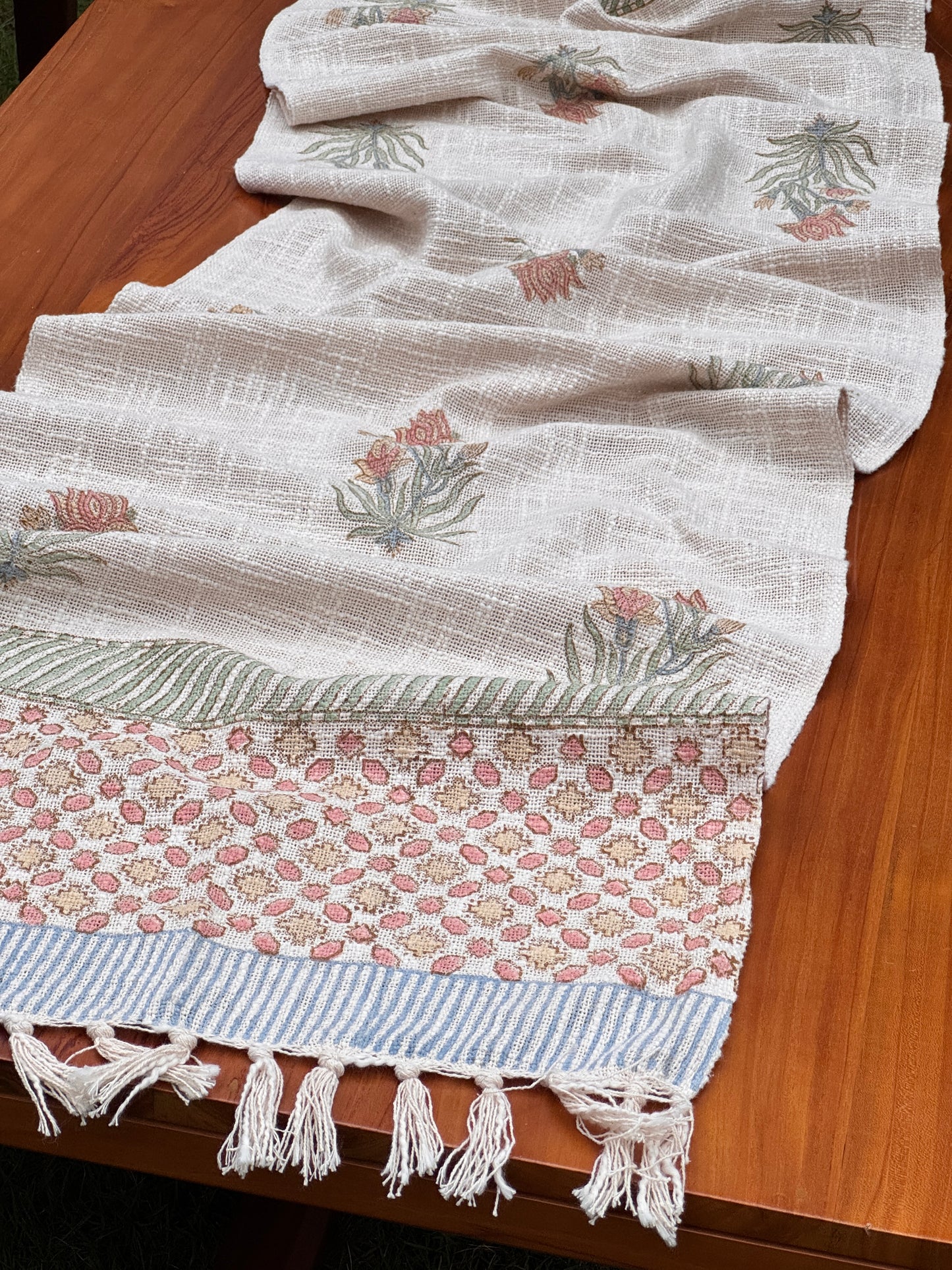 Block Printed Jute Table Runners