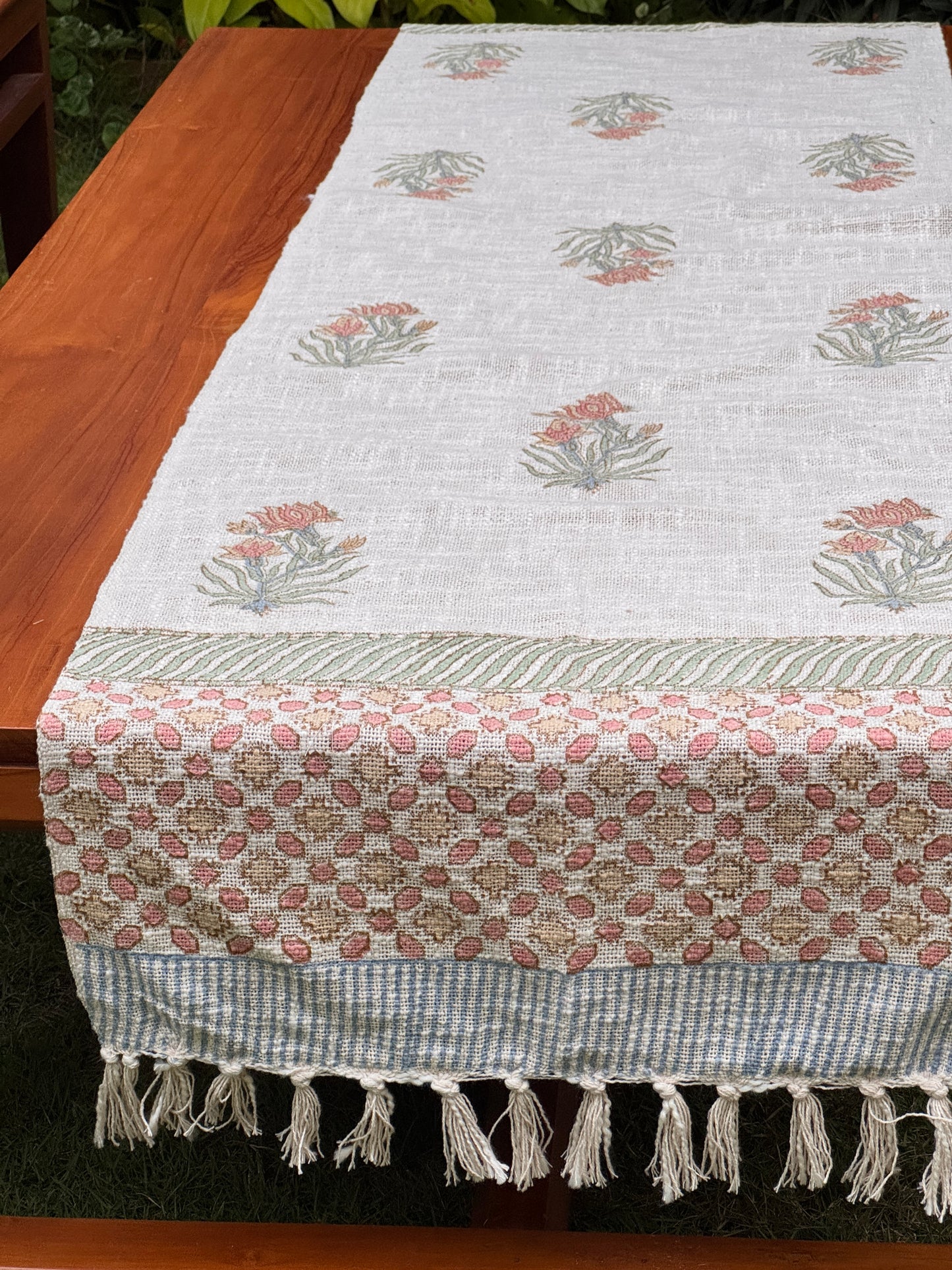 Block Printed Jute Table Runners