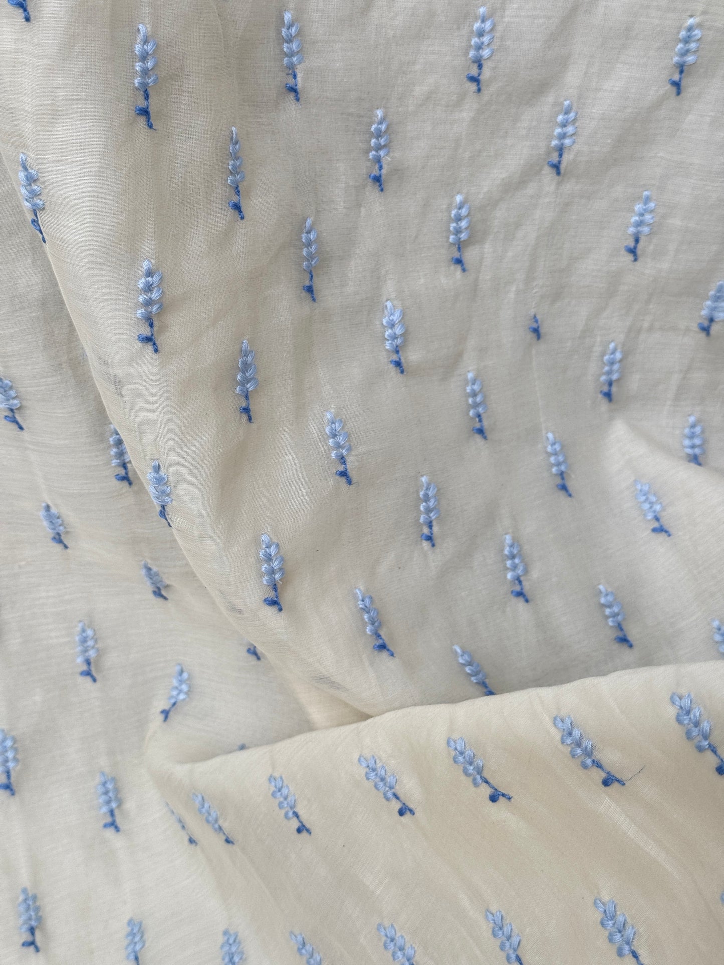 Embroidered 40 gm Banrasi Chanderi Fabric