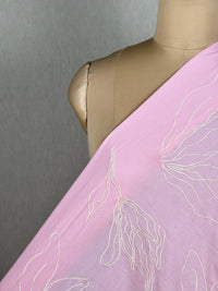 Embroidered Mul Cotton Fabric