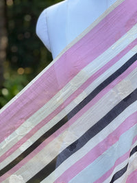 Digital Printed & Embroidered Banarasi Mul Chanderi Fabric