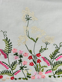 Border Embroidered Kora Cotton Fabric