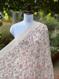 Embroidered 40gm Banarasi Chanderi Fabric