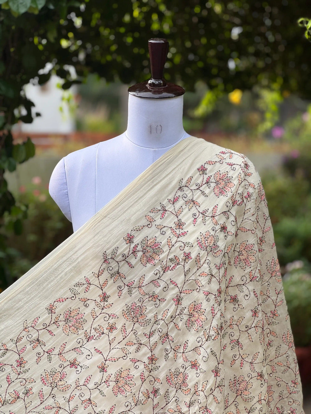 Embroidered 40gm Banarasi Chanderi Fabric