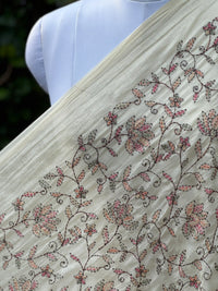 Embroidered 40gm Banarasi Chanderi Fabric