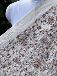 Embroidered 40gm Banarasi Chanderi Fabric