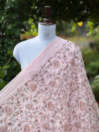 Embroidered 40gm Banarasi Chanderi Fabric
