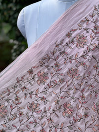Embroidered 40gm Banarasi Chanderi Fabric