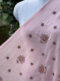 Embroidered 40gm Banarasi Chanderi Fabric