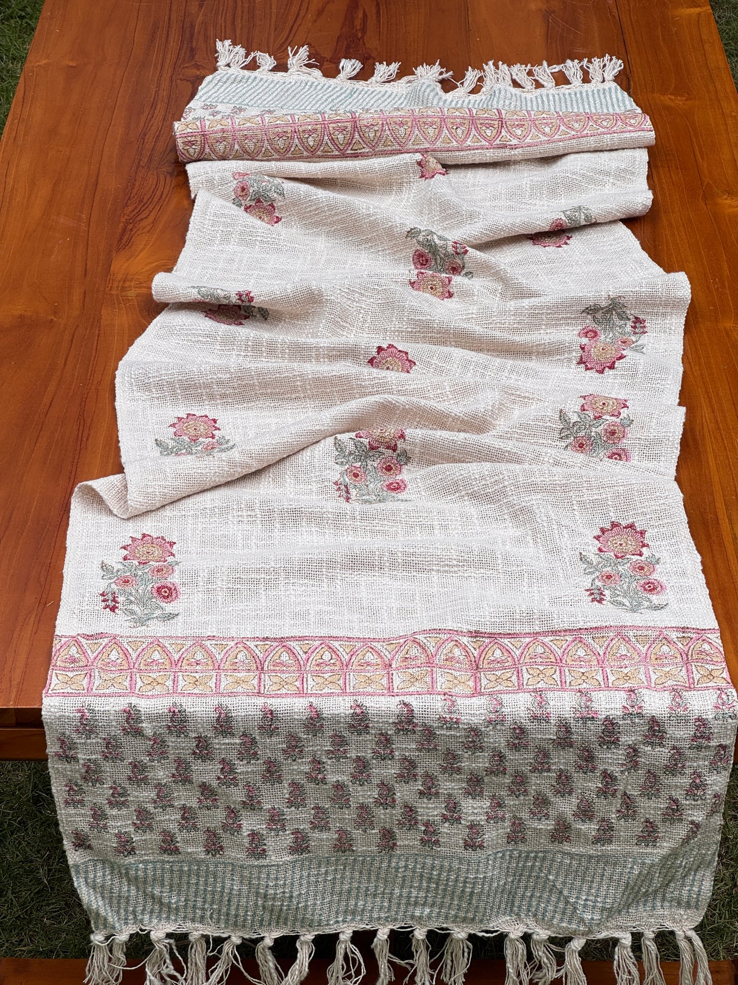 Block Printed Jute Table Runners