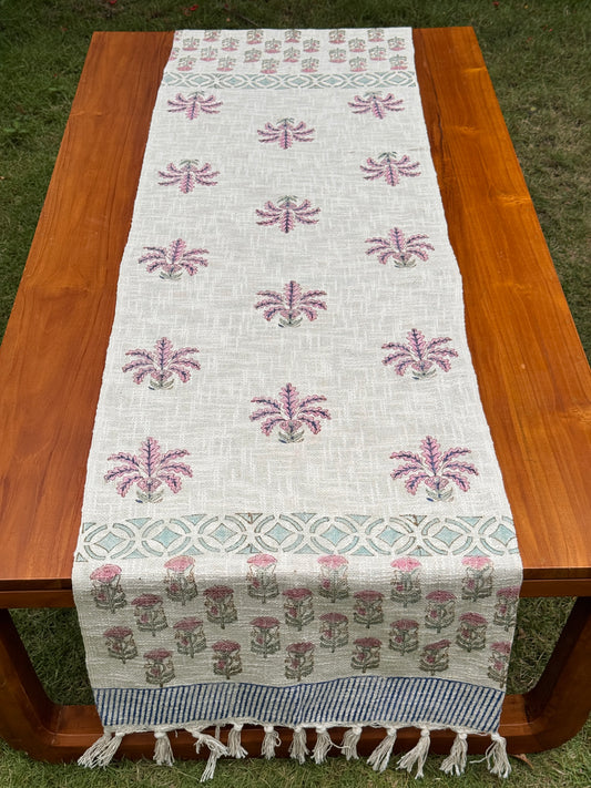 Block Printed Jute Table Runners