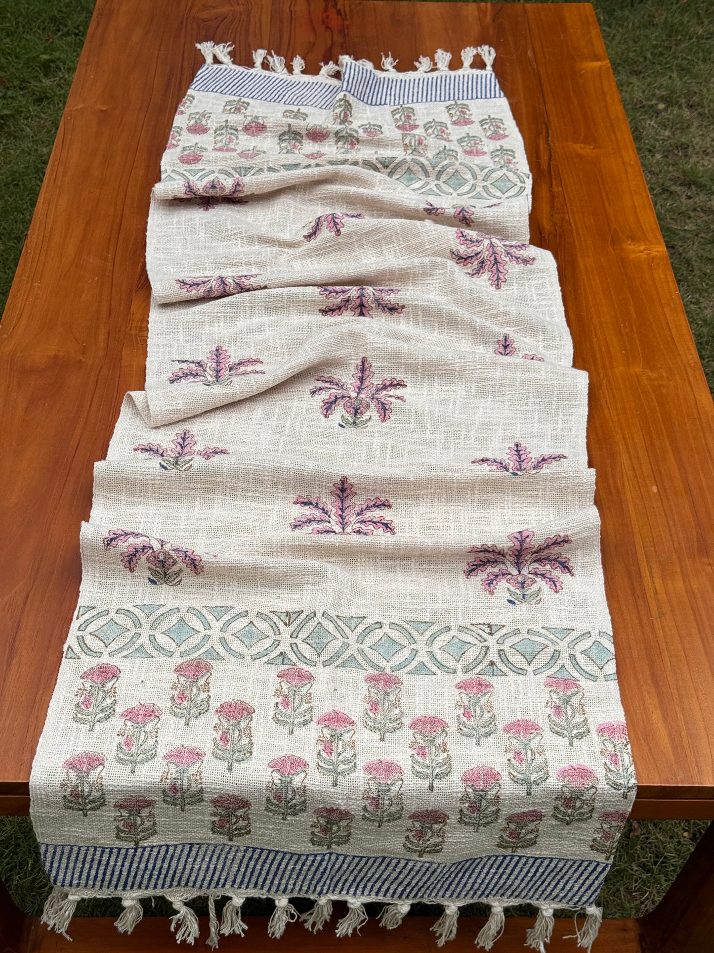 Block Printed Jute Table Runners