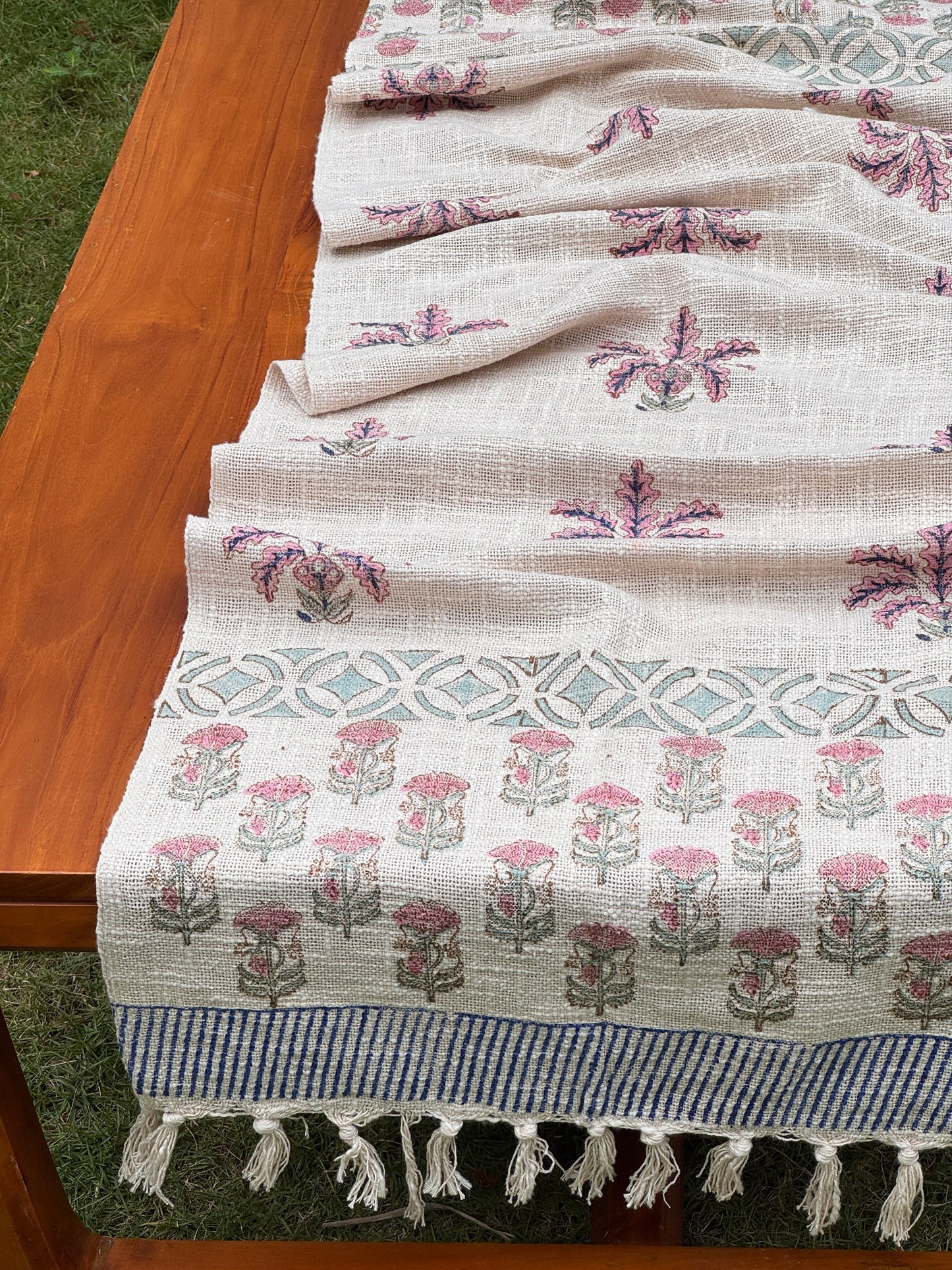 Block Printed Jute Table Runners