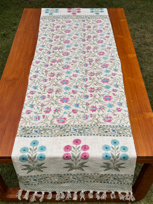 Block Printed Jute Table Runners