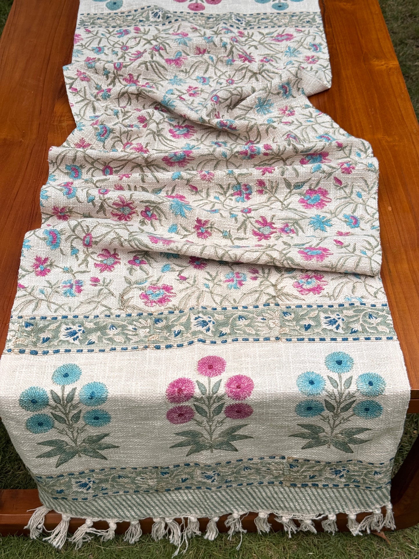 Block Printed Jute Table Runners
