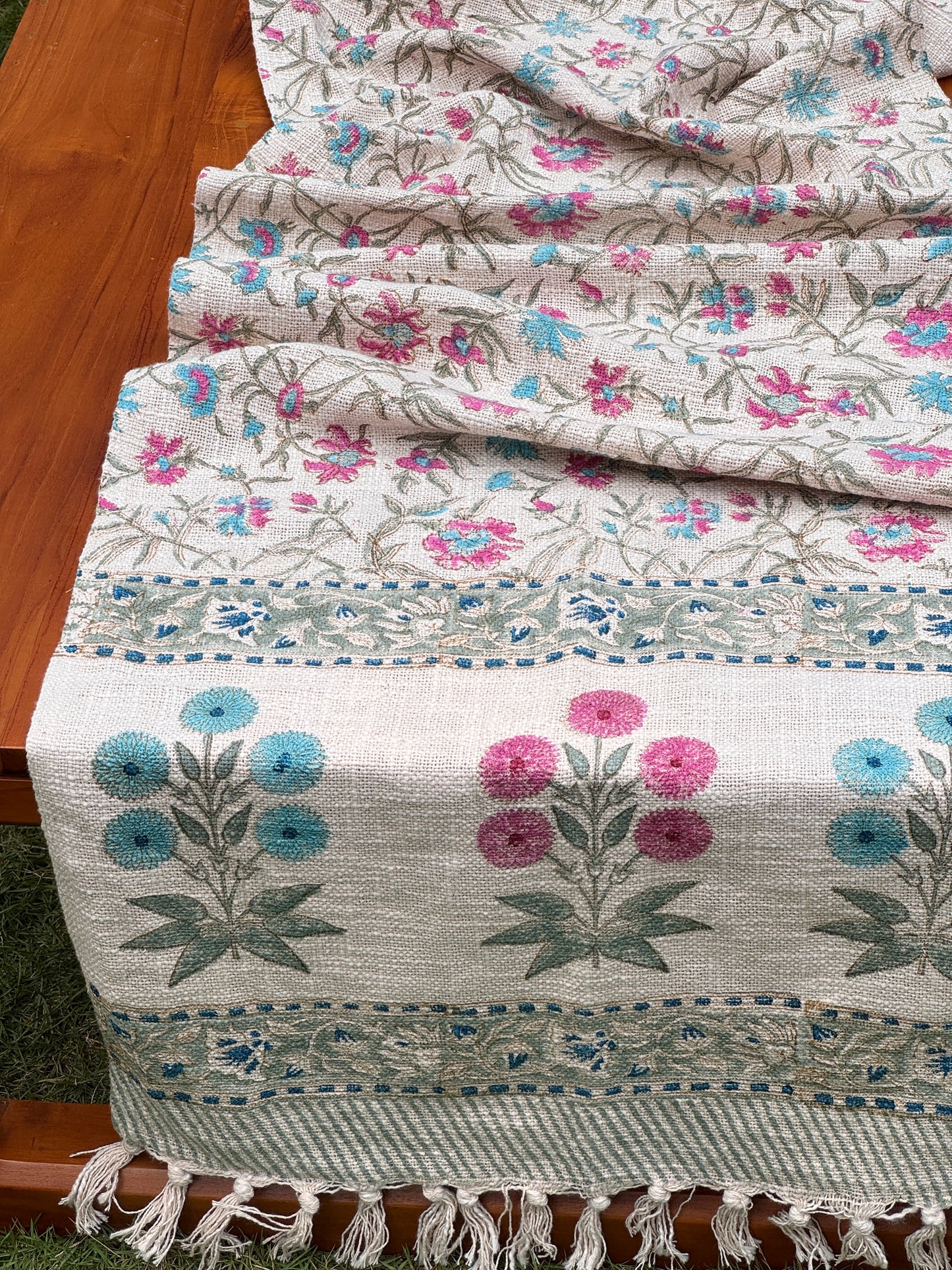 Block Printed Jute Table Runners