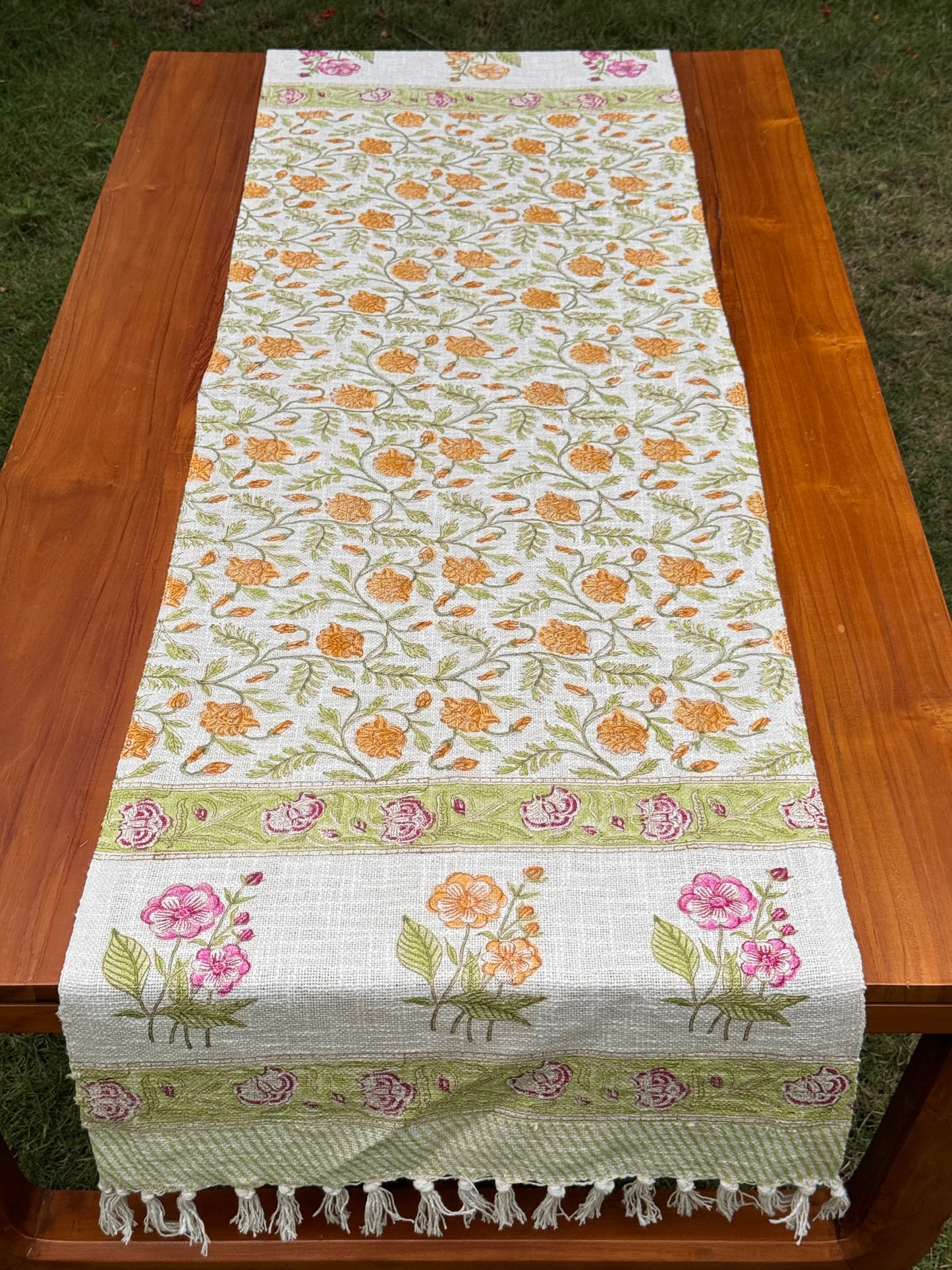 Block Printed Jute Table Runners
