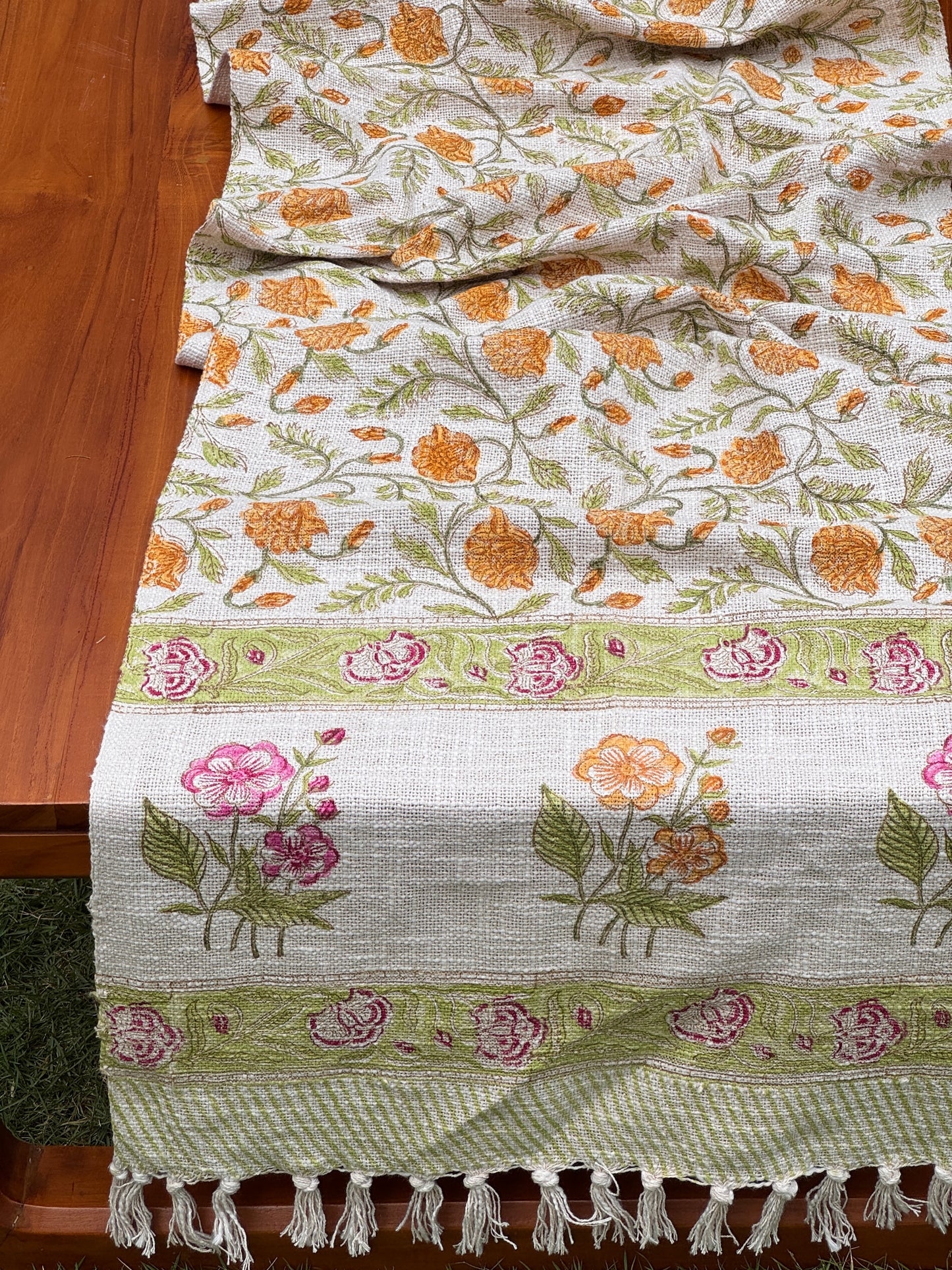 Block Printed Jute Table Runners