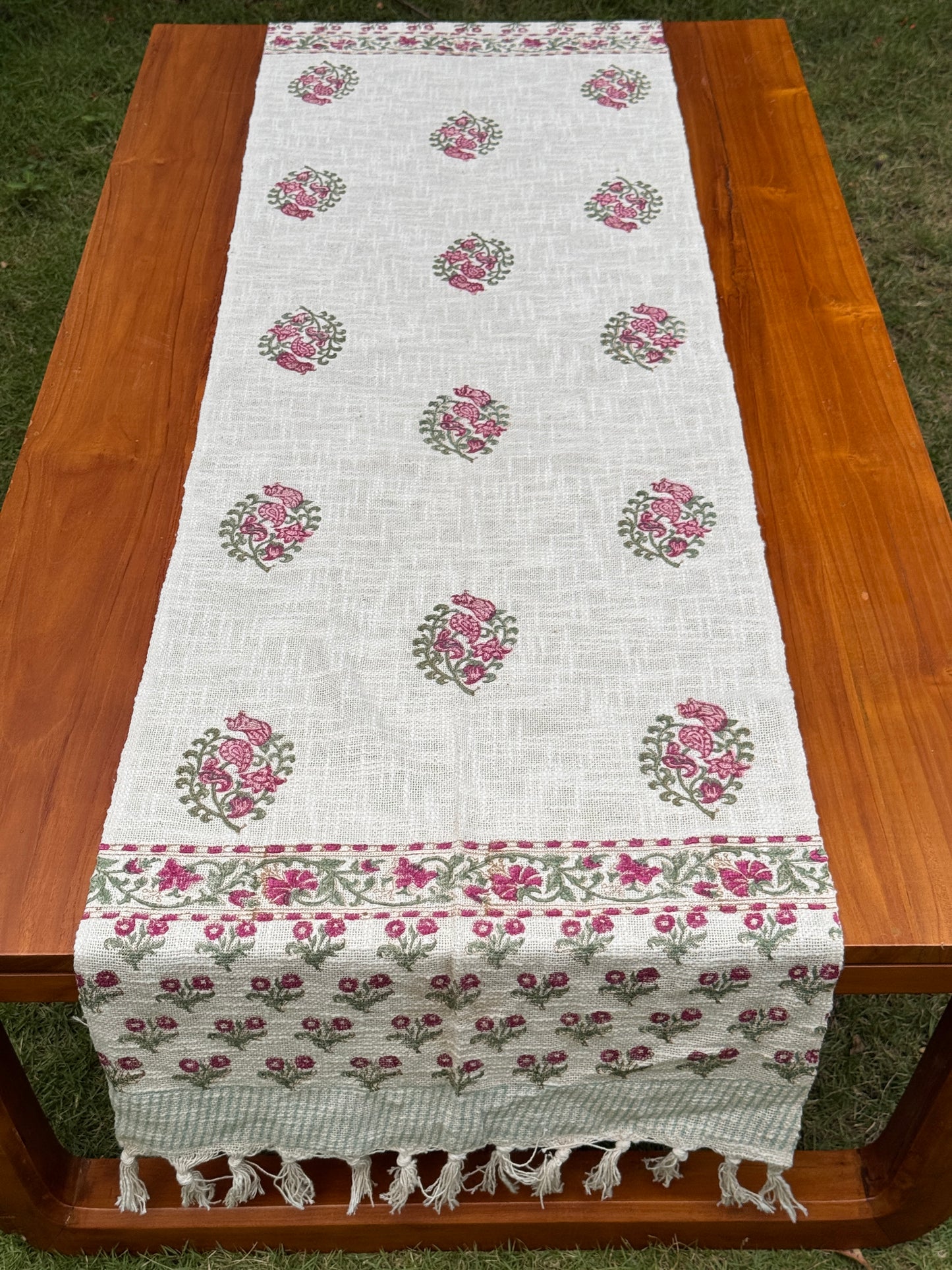 Block Printed Jute Table Runners