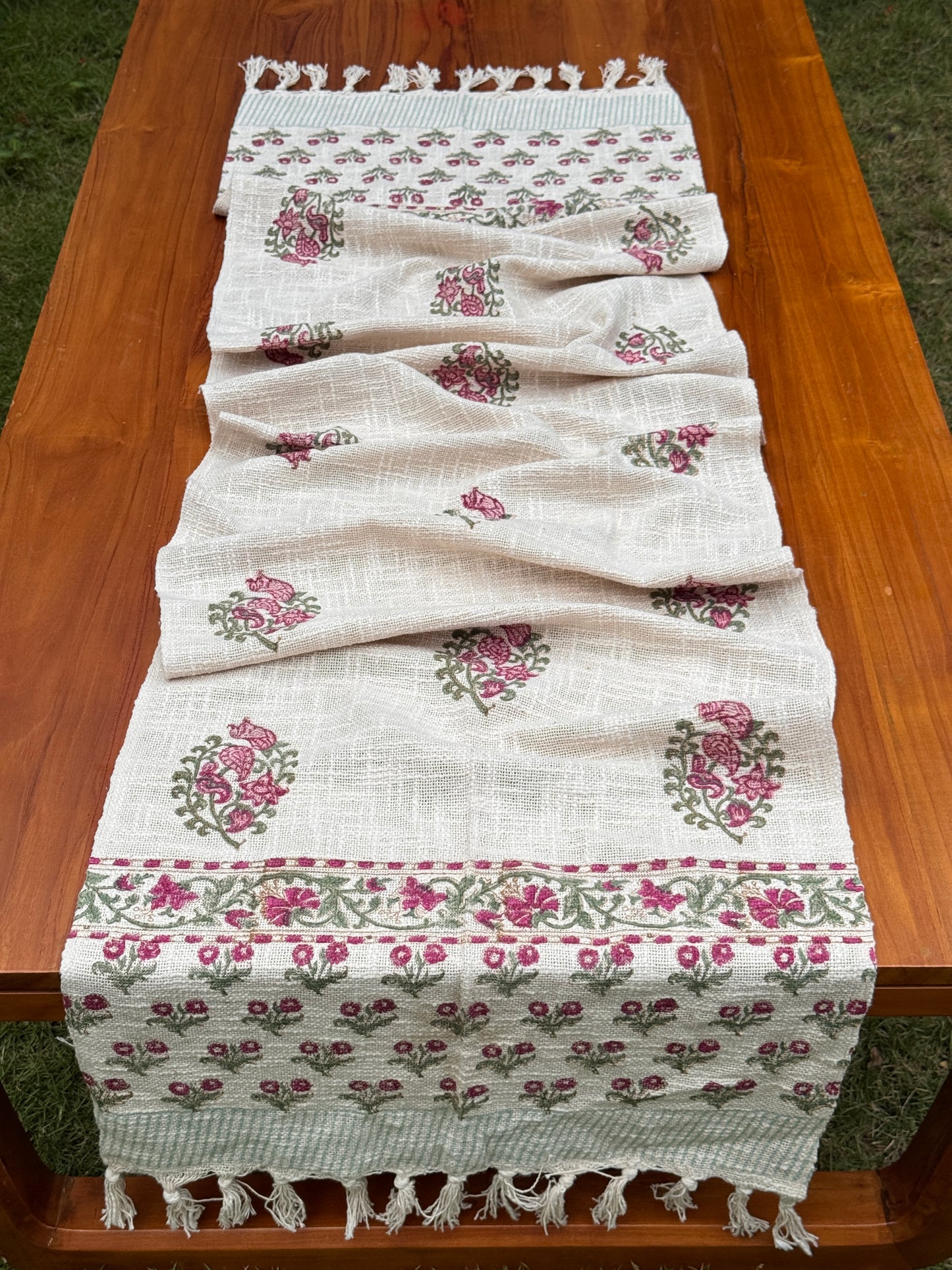 Block Printed Jute Table Runners