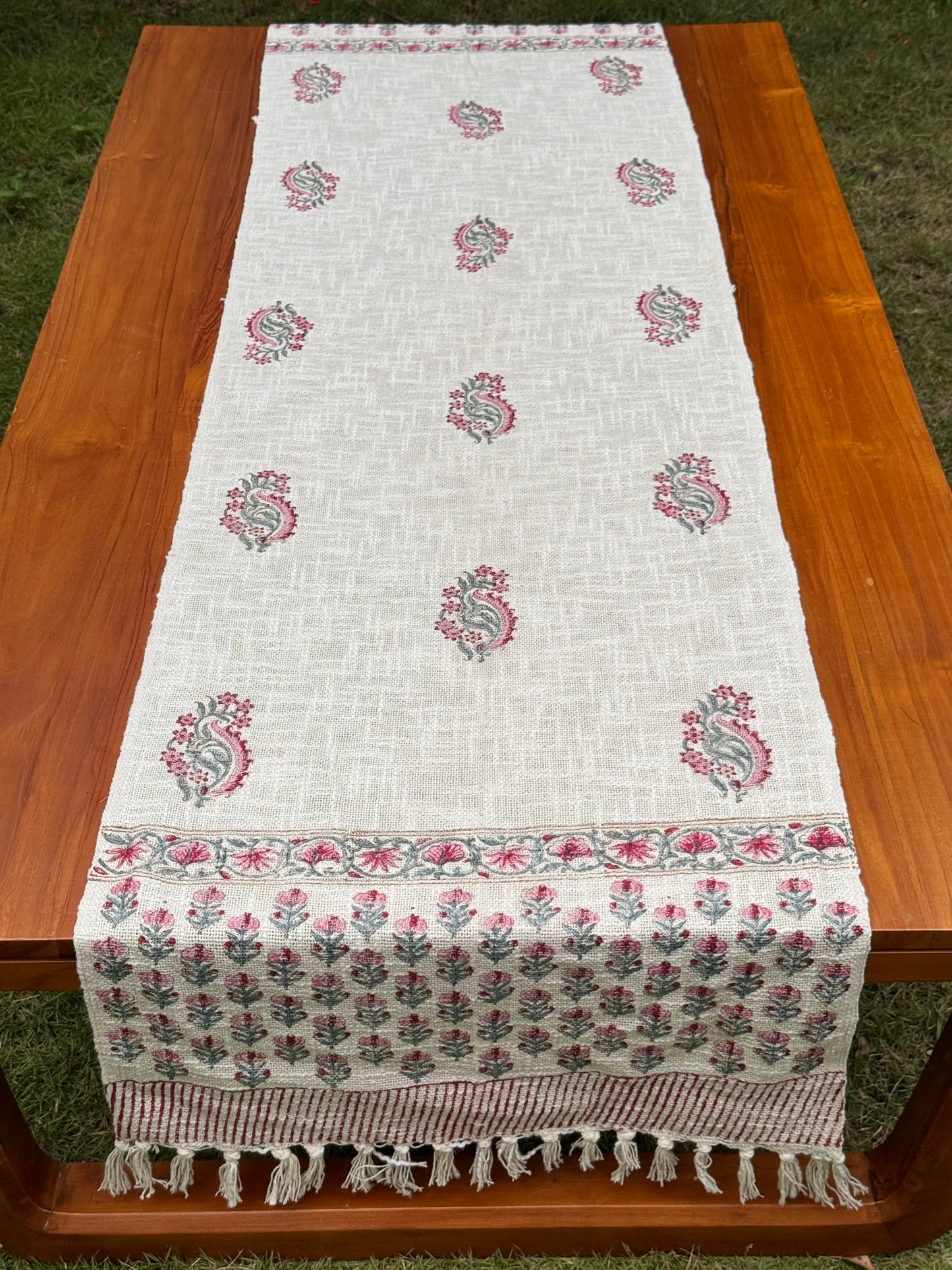 Block Printed Jute Table Runners