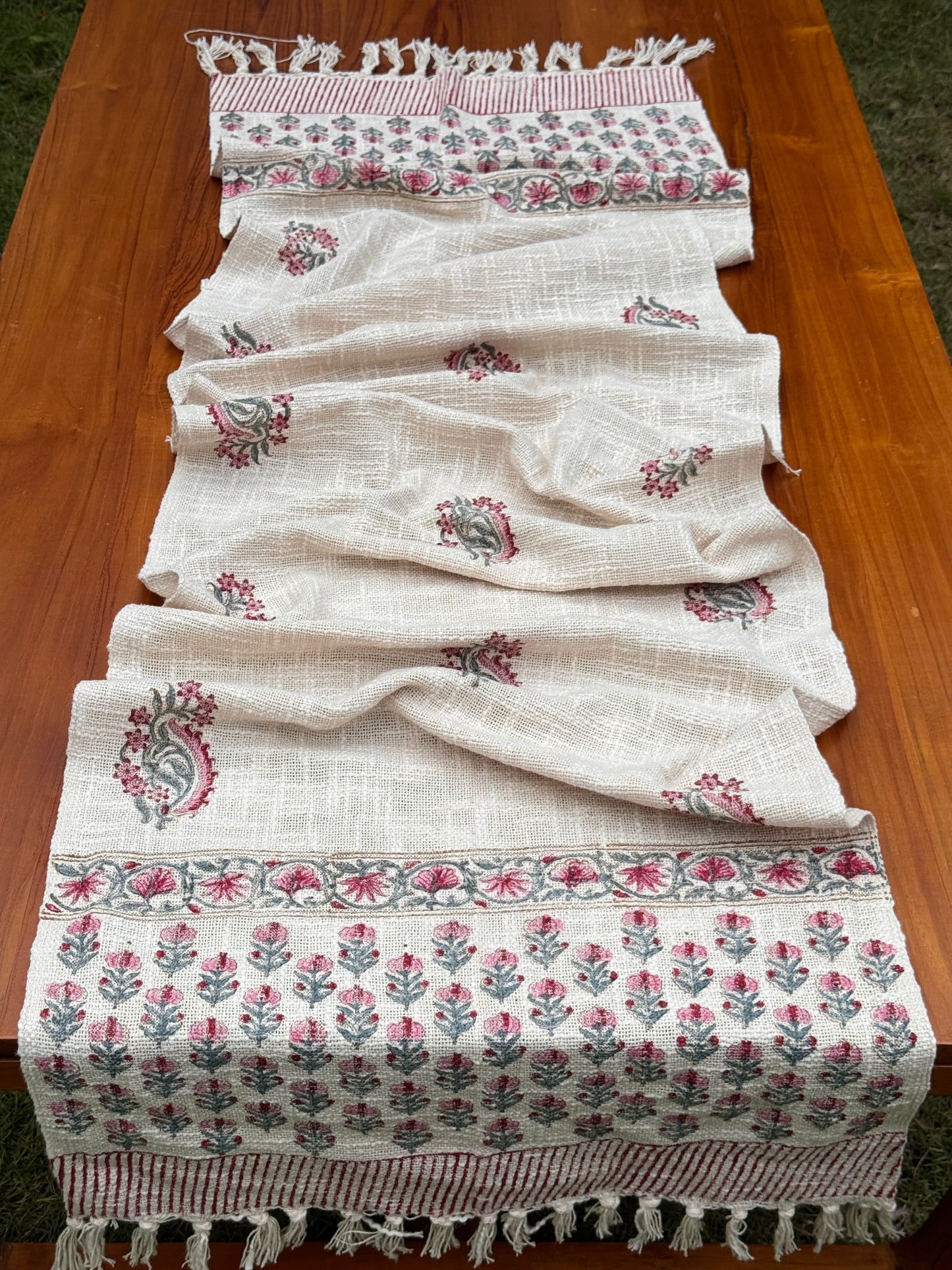 Block Printed Jute Table Runners