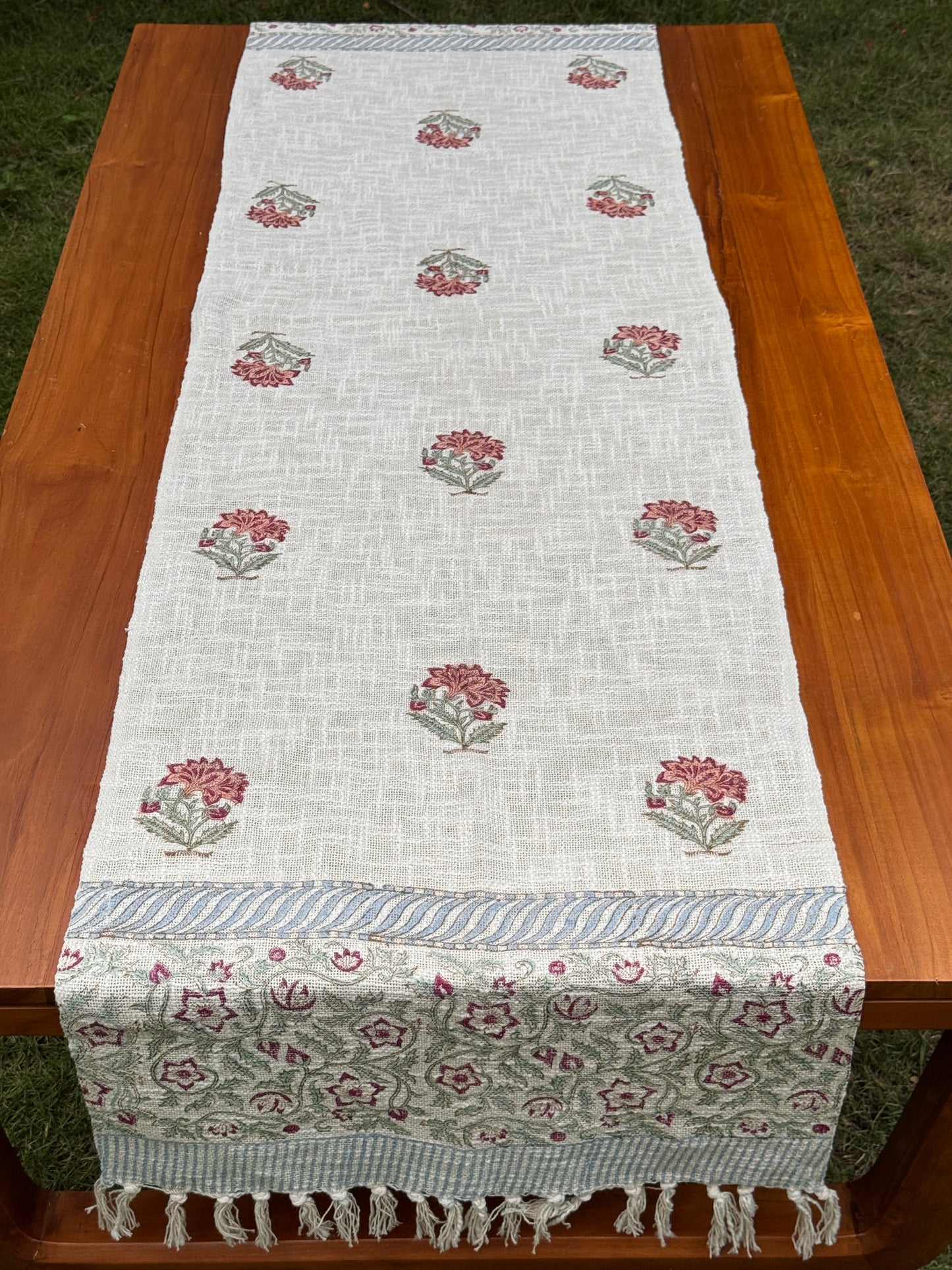 Block Printed Jute Table Runners