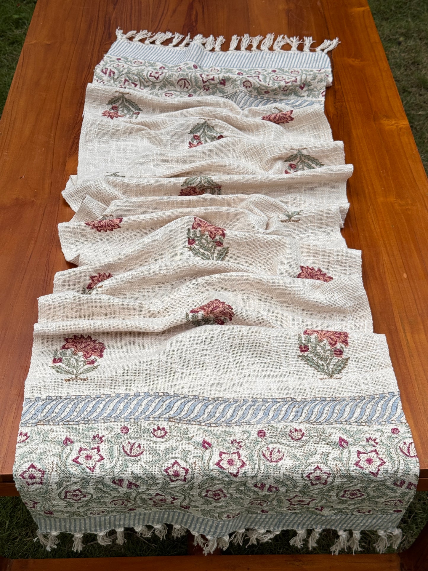 Block Printed Jute Table Runners