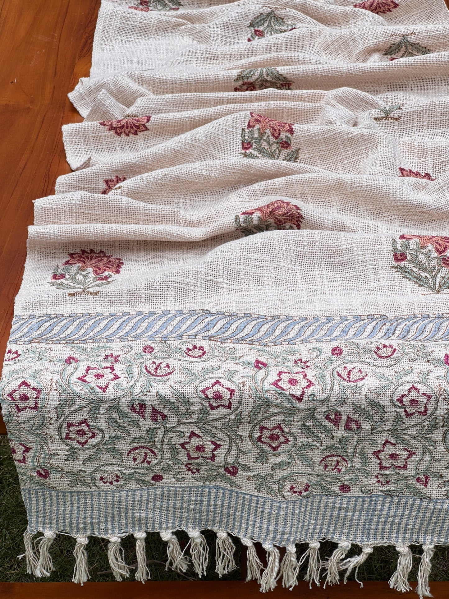 Block Printed Jute Table Runners