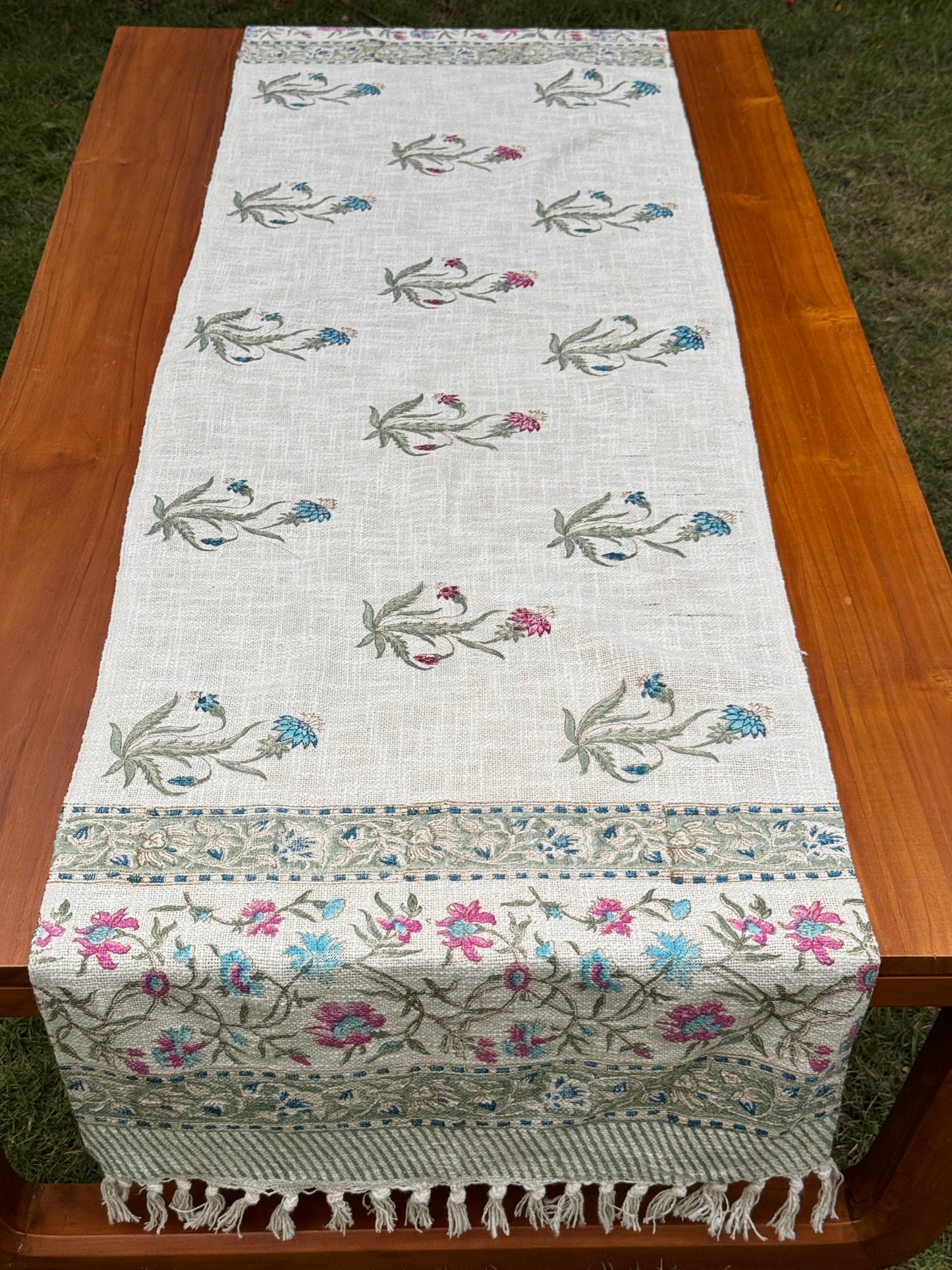 Block Printed Jute Table Runners