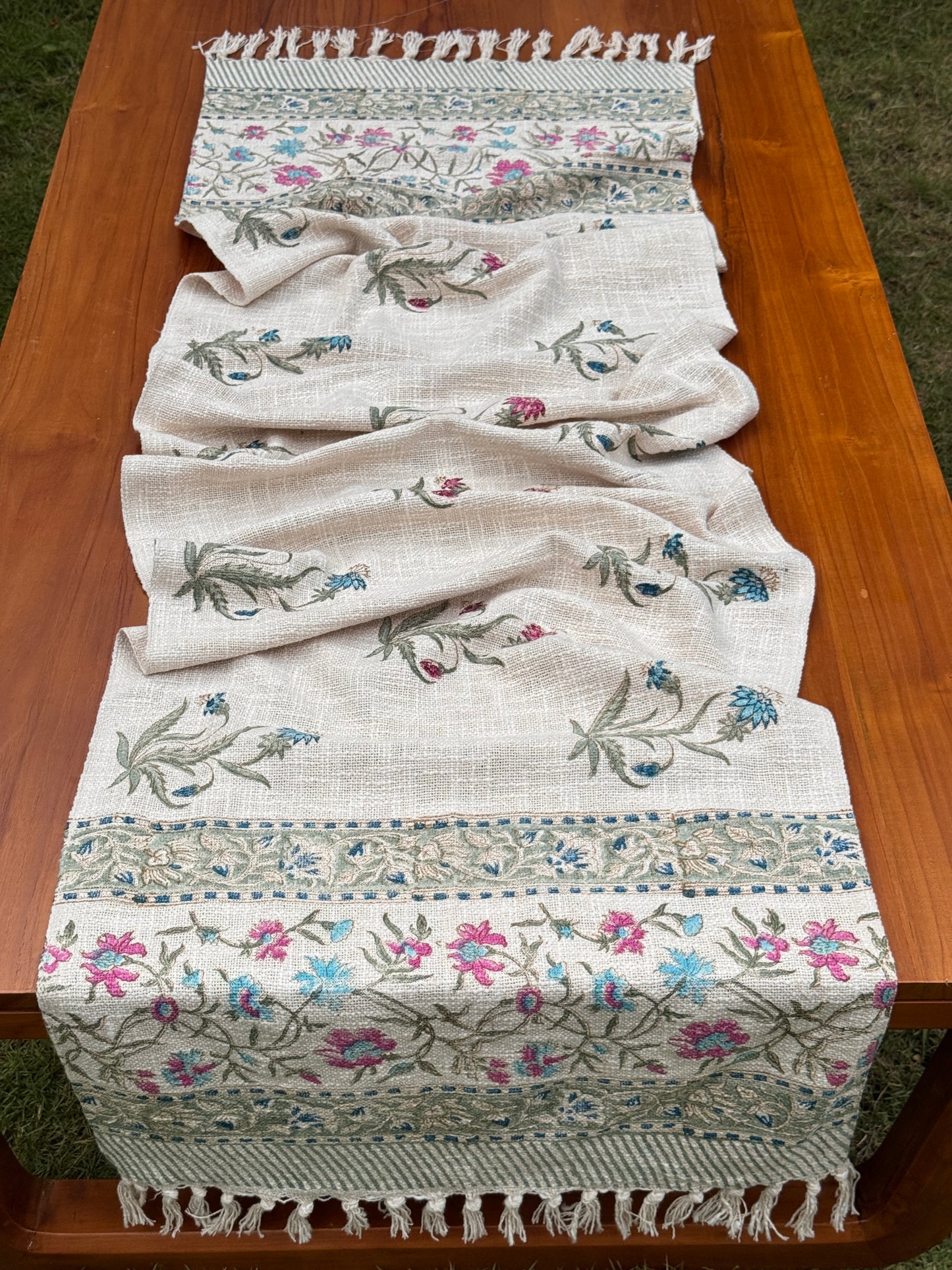 Block Printed Jute Table Runners