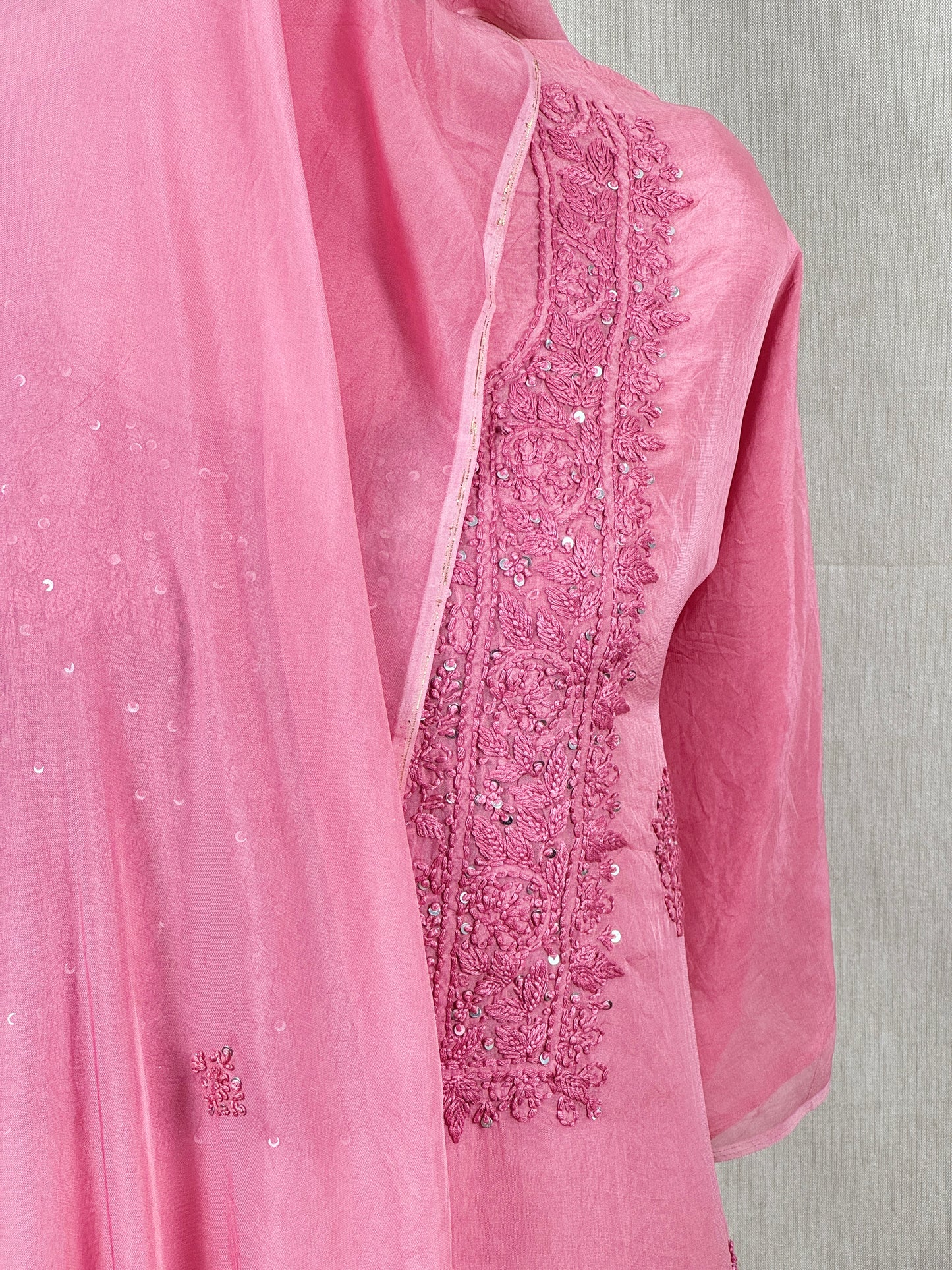 Lucknowi Embroidered Viscose Organza Organza