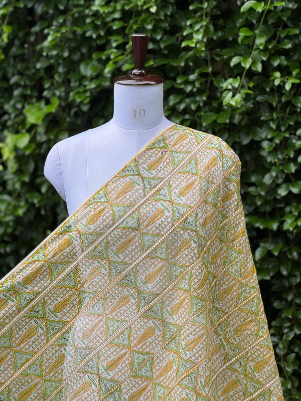 Block Printed Banarasi  Chanderi Fabrics