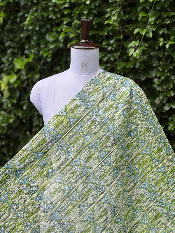 Block Printed Banarasi  Chanderi Fabrics