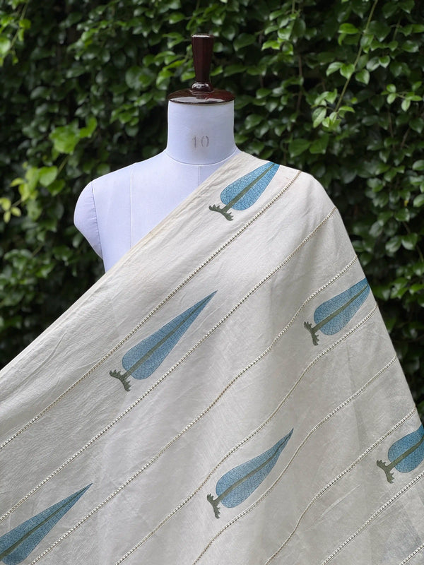 Block Printed Banarasi  Chanderi Fabrics
