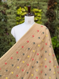 Zari Embroidered 40gm Banarasi Chanderi Fabrics