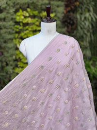 Zari Embroidered 40gm Banarasi Chanderi Fabrics
