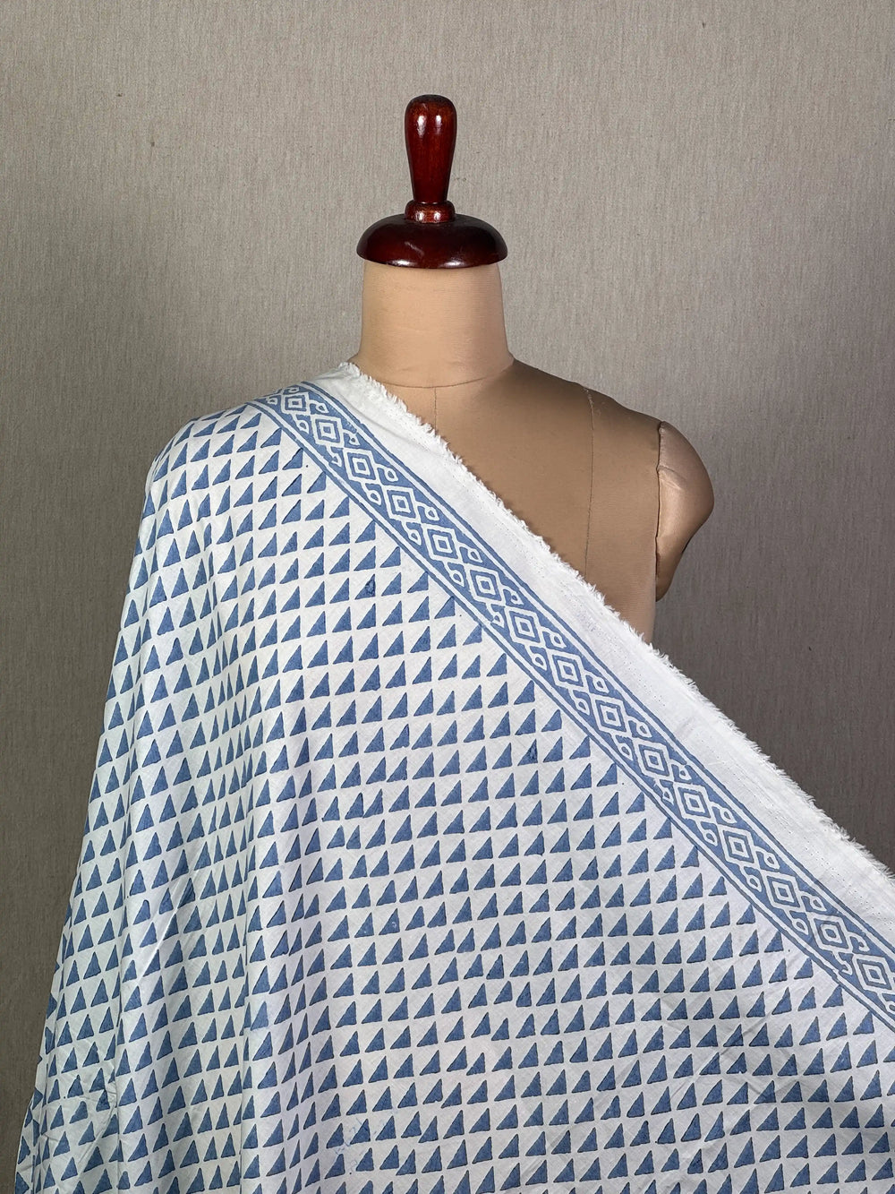 Block Printed Cambric Cotton Fabric
