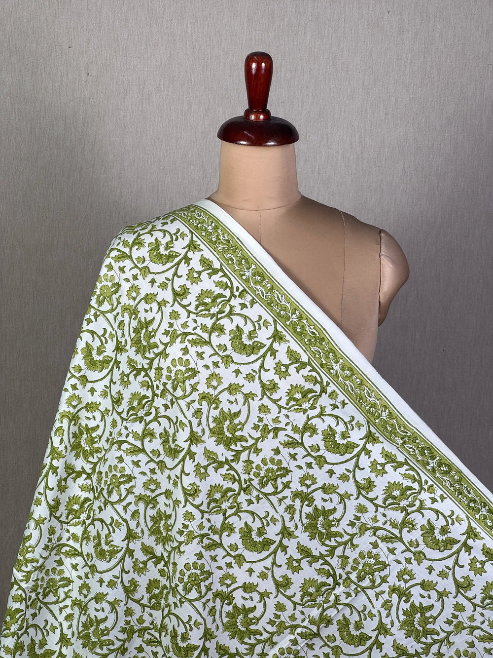 Block Printed Cambric Cotton Fabric
