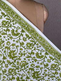 Block Printed Cambric Cotton Fabric