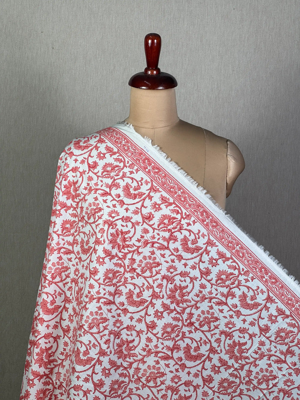 Block Printed Cambric Cotton Fabric