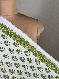 Block Printed Cambric Cotton Fabric
