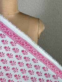 Block Printed Cambric Cotton Fabric